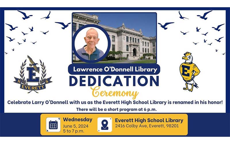 Everett Man’s Legacy: High School Library Dedication to Larry O’Donnell