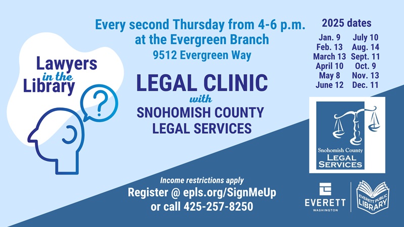 Have civil legal questions? Evergreen branch offering Legal Clinic