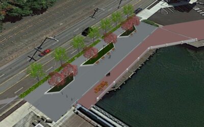 Port of Everett, West Marine View Drive, pedestrian walk way.