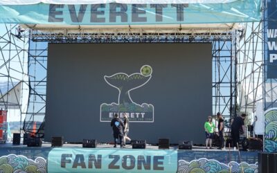 World Cup, watch party, Everett, stage