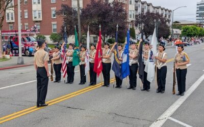 Everett parade, 4th of July, color guard