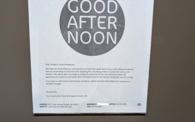 elevator repair sign