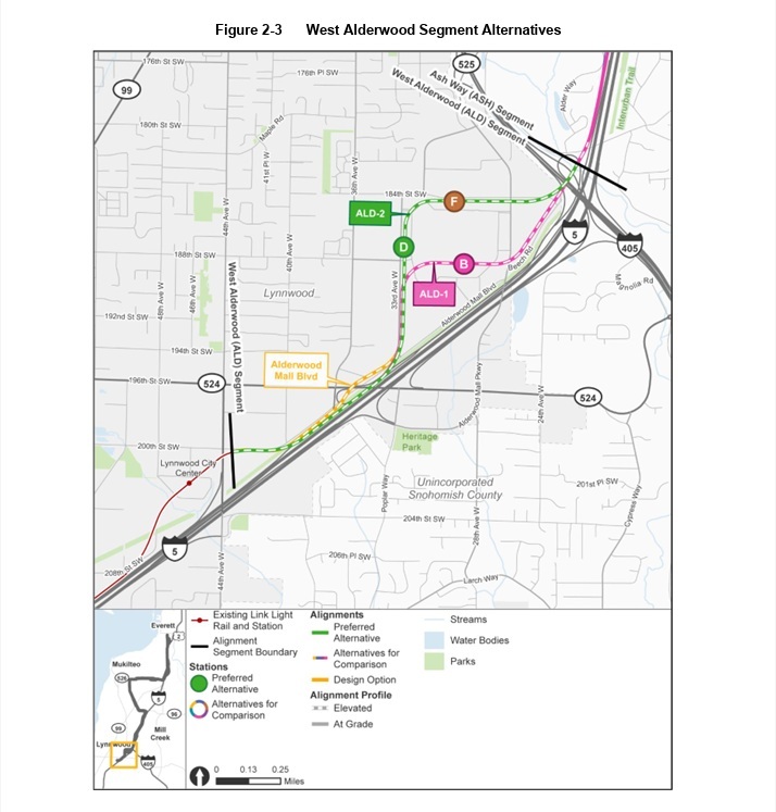 ST Everett extension Draft EIS Alderwood map