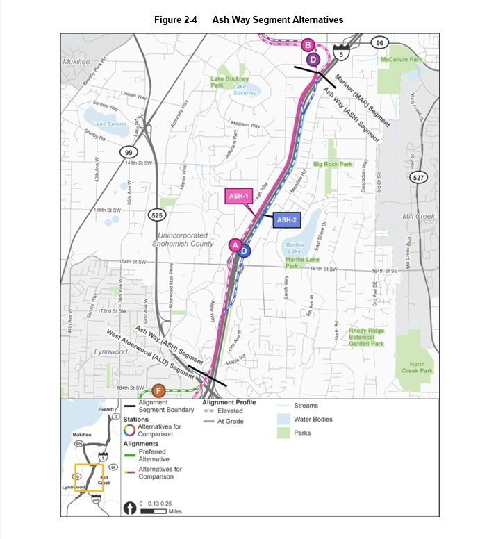 ST Everett extension Draft EIS Ashway map
