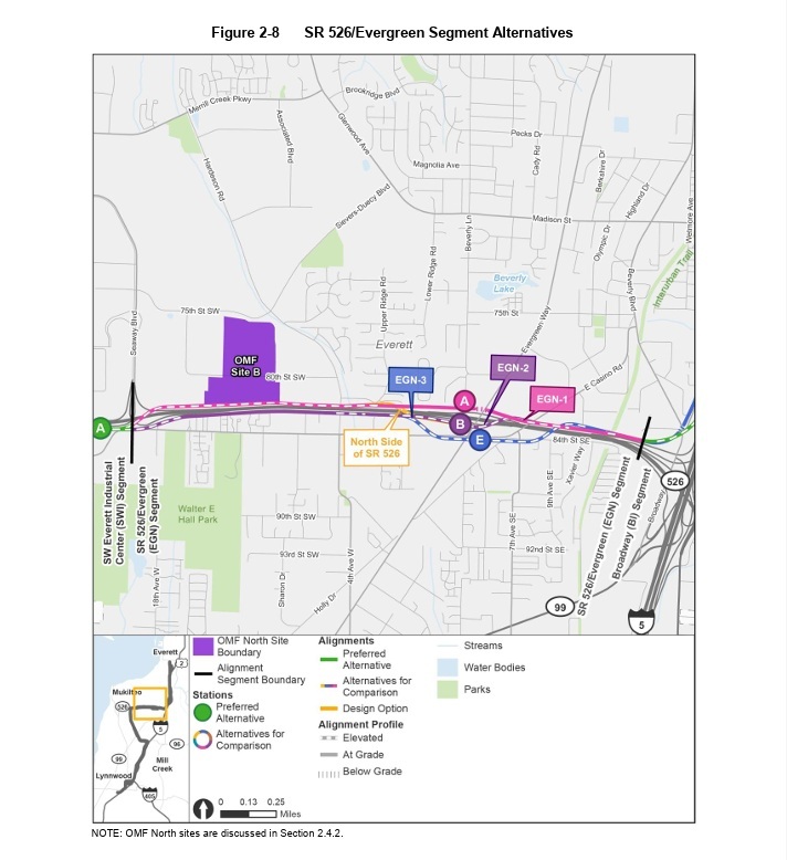ST Everett extension Draft EIS Casino Rd and 526 map