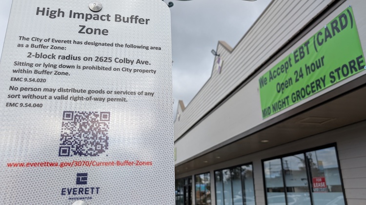 Everett, no sit no lie buffer zone Everett, no sit no lie buffer zone