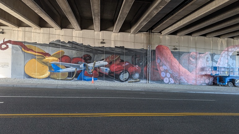 Octopus mural, Everett