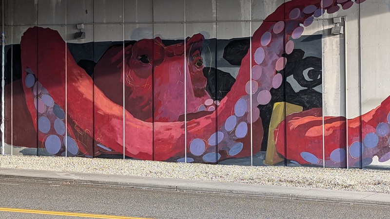 Octopus mural, Everett