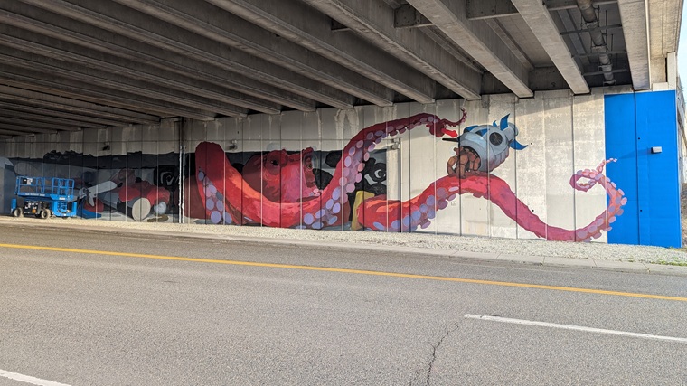 Octopus mural, Everett