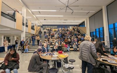 Crowd, school, open house, forum