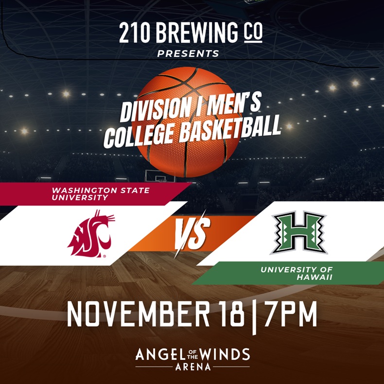 WSU basketball game, Angel of the Winds Arena WSU basketball game, Angel of the Winds Arena